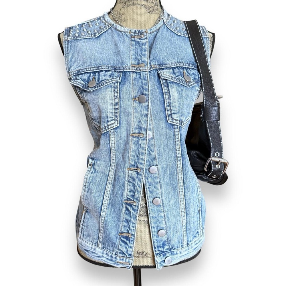 Y2K Forever 21 Studded Denim Vest Size L